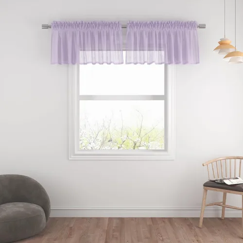 Miniatura 94 de UPOPO Paneles de Cortina Beige Pequeños Cortinas Transparentes de Gasa de 16 Pulgadas de Largo Cortinas de Cocina de Voile con Textura de Lino