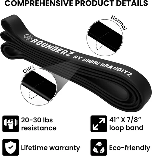 Miniatura 5 de Rubberbanditz Banda de resistencia de borde redondeado Bandas de ejercicio compactas y ligeras Adecuado para todos los usuarios de niveles