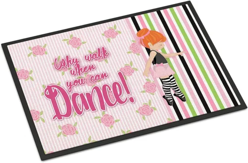 Miniatura 12 de Caroline's Treasures BB5374MAT Let's Dance Linen - Felpudo de lino verde azulado de 18 x 27 pulgadas, tapete para puerta delantera, para interiores