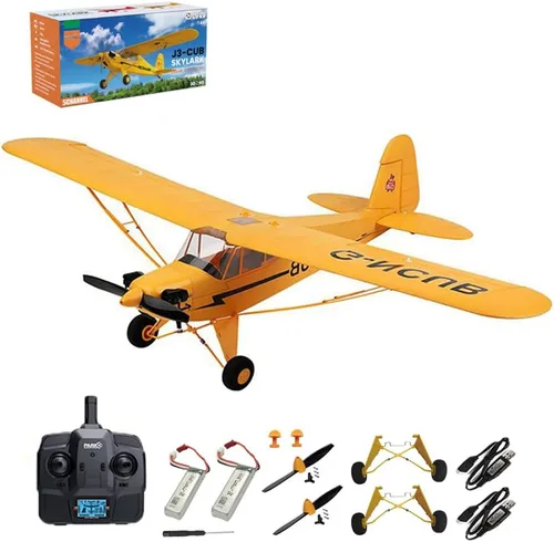 Avión RC de control remoto de 5 canales J3-CUB de Park10 Toys para adultos con motor sin escobillas 1406 al aire libre, avión de ala fija de 3D6G