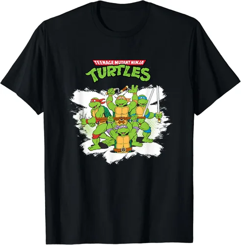 Mademark x Teenage Mutant Ninja Turtles - Camiseta clásica con logotipo retro de Tortugas Ninja Mutantes Original Teenage