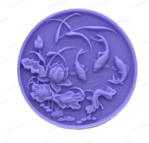 Miniatura 9 de Molde de barra de jabón de silicona Molde de flor de silicona Moldes de bricolaje artesanales hechos a mano (F7-14372)