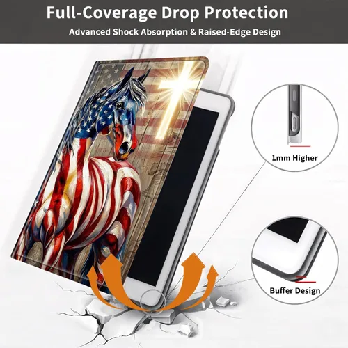Miniatura 6 de Case for iPad mini A17 Pro (7th/6th Gen 2024/2021), Slim Shockproof Protective Cover with Auto Sleep/Wake, Durable PU Leather Multi-Angle Stand