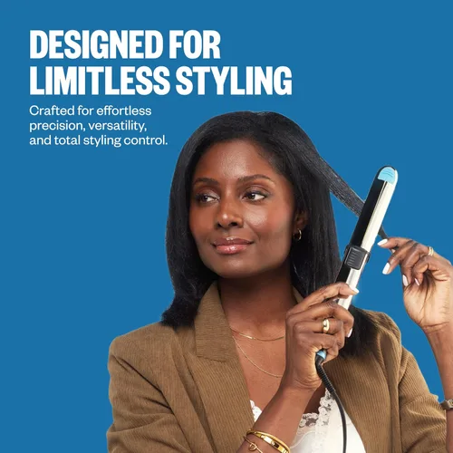 Miniatura 2 de BaBylissPRO Nano Titanium Prima Ionic Hair Straightener – Professional Flat Iron & Curling Iron in One for Stylists, Pro Styling Hair Tool Azul