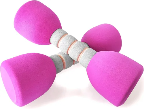 Miniatura 8 de Juego de pesas para niños, un par de 2 mancuernas para ejercicio de niños pequeños, mancuernas de espuma de 1.5 libras, equipo de entrenamiento