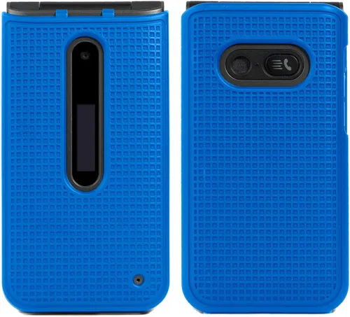Miniatura 2 de Nakedcellphone Funda para LG Classic Flip, [Cobalt Blue] Carcasa rígida a presión [textura de rejilla] para LG Classic Flip Phone L125DL Azul