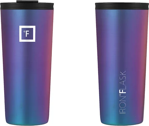 Miniatura 5 de IRON °FLASK Taza clásica - Botella de agua de acero inoxidable aislada al vacío, de doble pared, taza para beber, taza de viaje aislada