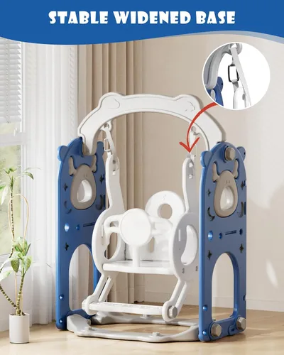 Miniatura 8 de YUFU - Juego de tobogán y columpio 13 en 1 para niños pequeños, juego de tobogán para niños de 1 a 3 años, juego de juego para niños pequeños