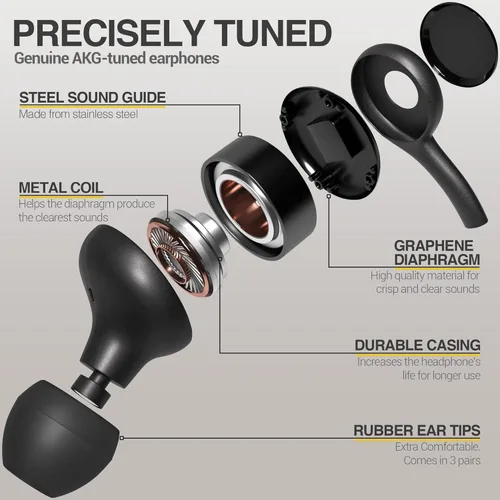 Miniatura 6 de Auriculares con cable AKG de Samsung Originales tipo USB C con control remoto y micrófono para Galaxy A53 5G, S22, S21 FE, S20 Ultra, Note 10, Note