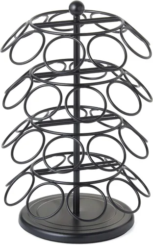 Miniatura 2 de Nifty – Carrusel para cápsulas de café, gira 360 grados, tabla giratoria, organizador de encimera para oficina o cocina Negro