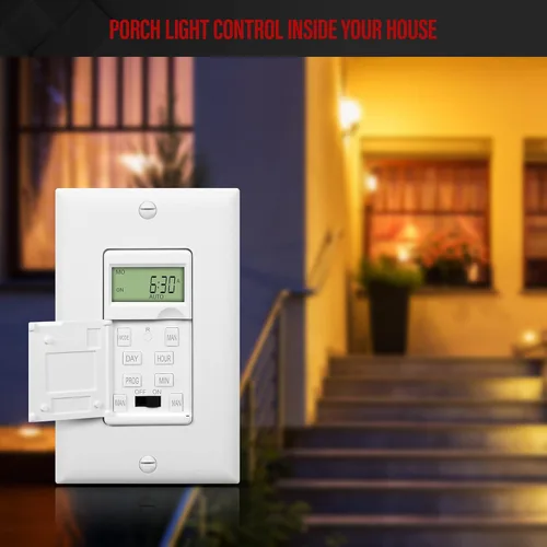 Miniatura 6 de ENERLITES Interruptor temporizador digital programable para luces, ventiladores, motores, 7 días 18 ajustes de temporizador de encendido/apagado, un