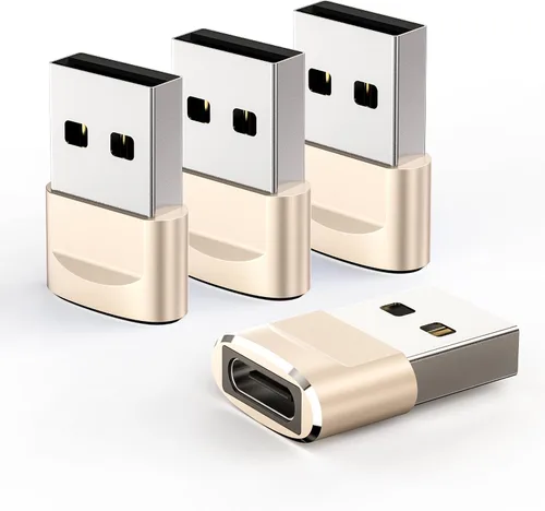 Adaptador USB a USB C, paquete de 4, cargador USB C hembra a macho tipo C convertidor para Apple Watch Ultra iWatch 7 8 SE, iPhone 14 13 12 15 Pro