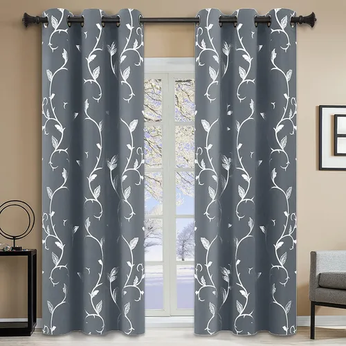 Miniatura 70 de BUHUA Cortinas Opacas de 63 Pulgadas de Largo, 2 Paneles con Aislamiento Térmico, Tratamiento de Ventana para Dormitorio, Cortinas Oscurecedoras