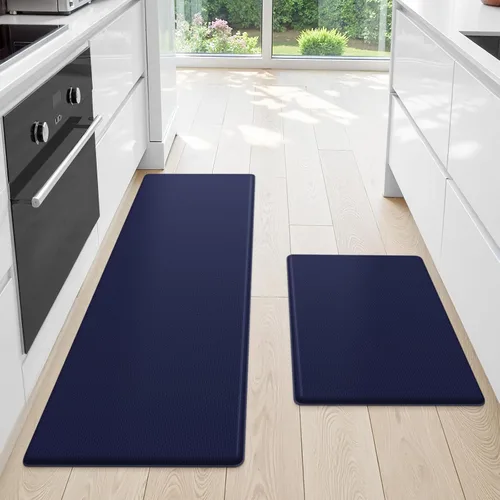 Miniatura 20 de StepLively Tapete de cocina, 2 piezas, tapetes de cocina acolchados para piso, juego de alfombras de cocina antifatiga, tapete antideslizante