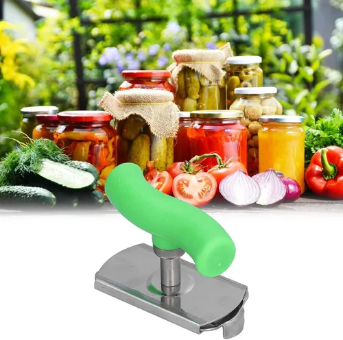 Miniatura 2 de Abrelatas de acero inoxidable, abridor de botellas manual portátil, abridor de latas de alta resistencia con mango ergonómico para cocina, Verde