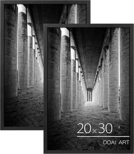 Miniatura 9 de DOAI ART Marco de póster de 16 x 20 pulgadas, paquete de 2 marcos de fotos de roble y veta de madera de 16 x 20 pulgadas para montaje en pared
