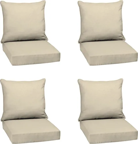Miniatura 24 de Arden Outdoor Deep Seat Cushion Set, 24 x 24 pulgadas, Cojín para patio resistente al clima, a la lluvia y a la decoloración para silla, sofá y sofá