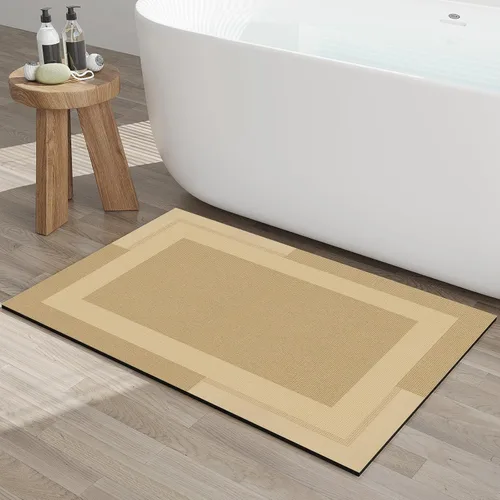 Miniatura 26 de YDKGL Alfombra de Baño Antideslizante, Respaldo de Goma Ultra Delgada Alfombras de Baño que Caben Debajo de la Puerta Secado Rápido Súper Absorbente