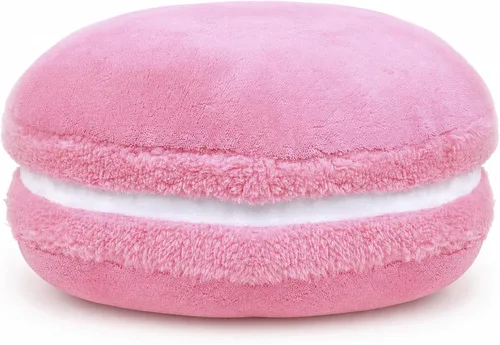 Miniatura 15 de Almohada decorativa redonda de plush con forma de macarrón ChezMax, de 14.5 pulgadas