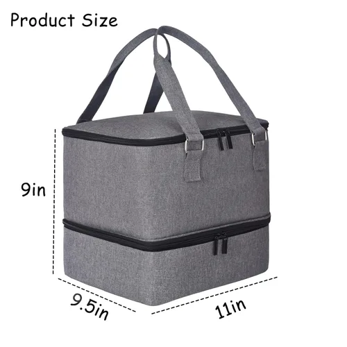 Miniatura 5 de Estuche organizador de esmalte de uñas con capacidad para 42 botellas (0.5 fl oz) y lámpara de uñas, organizadores de uñas y almacenamiento para Gris