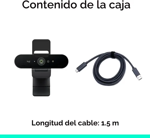 Miniatura 10 de Logitech Brio - Cámara web 4K, para videollamadas, micrófono con cancelación de ruido, corrección de luz HD automática, amplio campo de visión