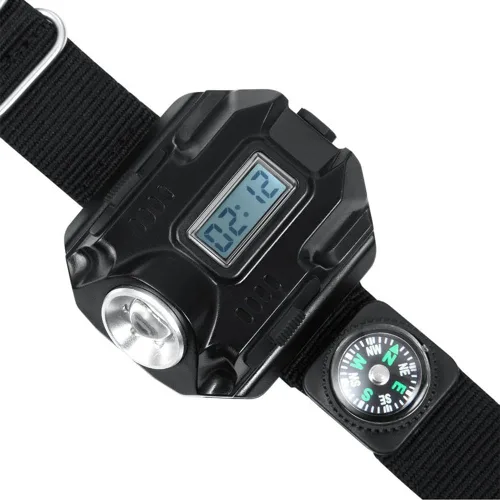 Miniatura 6 de Brújula de la antorcha LED táctico LED recargable al aire libre deporte reloj de pulsera
