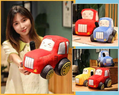 Miniatura 6 de XIYUAN (Juguete de peluche de coche de 12 pulgadas, almohada de felpa suave para automóvil, juguete de simulación, regalo para niños y niños (rojo)