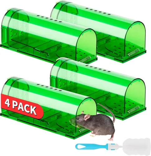 Miniatura 17 de LULUCATCH Trampas humanas para ratones, paquete de 2 trampas para ratones vivos, trampas para ratones de liberación de captura para interiores