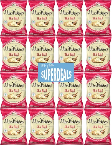Miniatura 14 de Papas Fritas Cocidas en Caldero de Miss Vickie's Paquete de Valor Empaquetado por SUPERDEALS Bolsa de 1.375 Oz Paquete de Variedad Supremo de 5