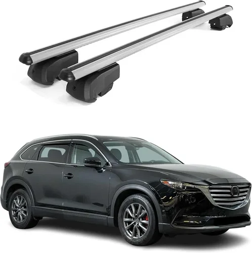 Miniatura 10 de OMAC Portaequipajes con cerradura para Mazda CX-9 2016-2023, antirrobo negro para viajes, kayak, canoa, surf, esquí, snowboard, camping
