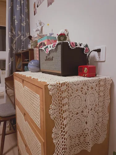 Miniatura 11 de Hsvanyr 15 x 27 pulgadas rectangular de algodón hecho a mano con encaje de ganchillo para mesa de café, tocador, bufanda, centros de mesa, decoración
