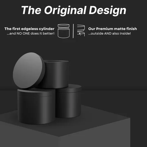 Miniatura 2 de True Candle Latas para hacer velas – Paquete de 24 recipientes de vela negros de 4 onzas a granel de 4 onzas – Latas vacías con tapas para velas