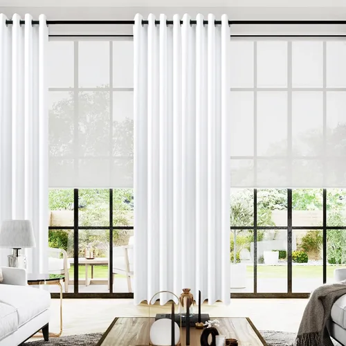 Miniatura 191 de Cortinas opacas de 72 pulgadas extra anchas para dormitorio, puerta corrediza de vidrio y patio, 2 paneles con ojales para oscurecer ventana grande