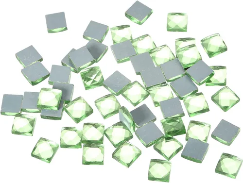 Miniatura 11 de MECCANIXITY Azulejos de mosaico, 55 piezas, 13 caras de cristal con purpurina de 0.4 x 0.4 in para manualidades a granel, kits de arte de mosaico