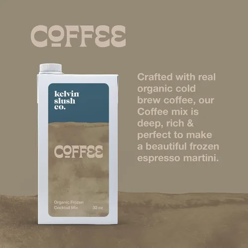 Miniatura 4 de Kelvin Slush Co. - Mezcla de café orgánico congelado para cócteles y granizados - galardonada máquina de granizado y mezcla de licuadora - Cartones