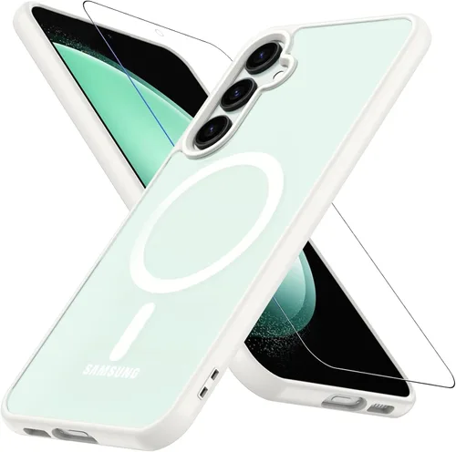 Miniatura 30 de OWKEY Funda magnética para Samsung Galaxy S23 de 6.1 pulgadas, para Magsafe con protector de pantalla, protección de grado militar, a prueba