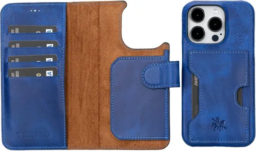Miniatura 45 de Venito Florence - Funda de piel compatible con Samsung Galaxy S9, extra segura con bloqueo RFID, cartera desmontable para teléfono (gris decolorado)