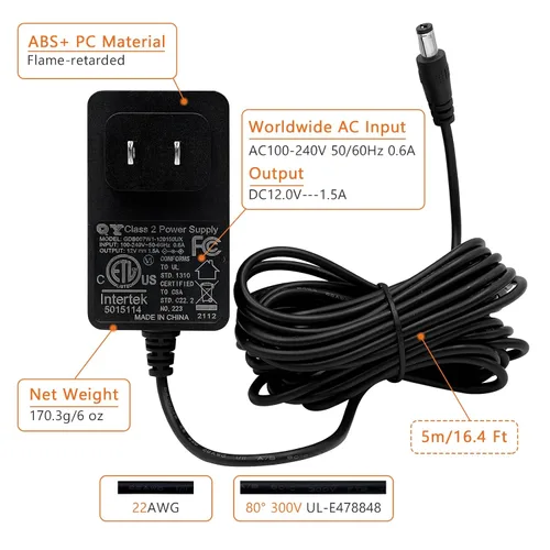 Miniatura 3 de YAOAWE Adaptador de corriente de repuesto para parrilla Char-Griller Gravity Fed 980 y E6480 Akorn Auto-Kamado Charcoal Grill, pieza de cable