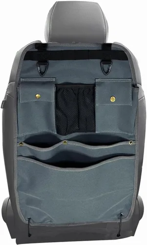 Miniatura 7 de Organizador de respaldo de asiento de coche negro con múltiples bolsillos y ganchos