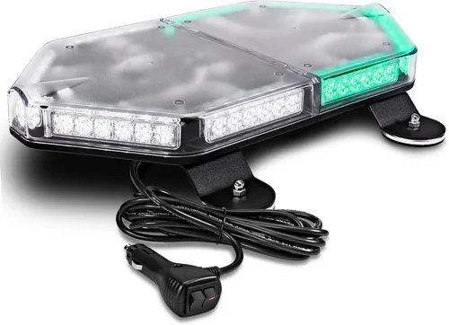 Miniatura 51 de NanoFlare NFMB56 Mini Barra de Luz Estroboscópica LED Roja Blanca de 17" 12V 56W [Clase SAE 1] [Imán/Montaje Permanente] Barra de Luz de Baliza