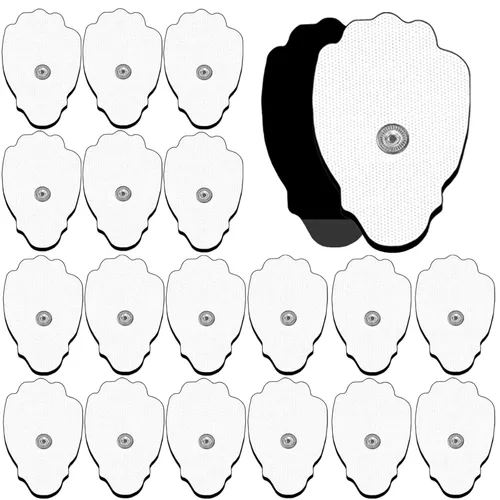 SM Electrodos TENS - Almohadillas de repuesto para unidades TENS, almohadillas de electrodos a presión, 20 unidades, reutilizables, 35-50 veces,