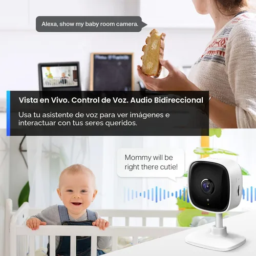 Miniatura 5 de Tapo Cámara de seguridad 2K para monitor de bebé, cámara para perro con detección de movimiento, audio de 2 vías, visión nocturna, almacenamiento