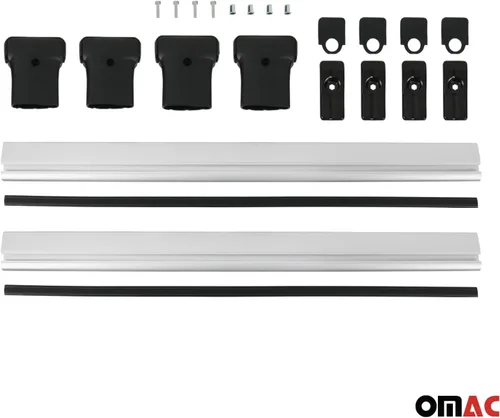 Miniatura 9 de OMAC Barras transversales de aluminio para Toyota RAV4 2006-2012 – Max 165 lb / 75 kg – 2 barras plateadas