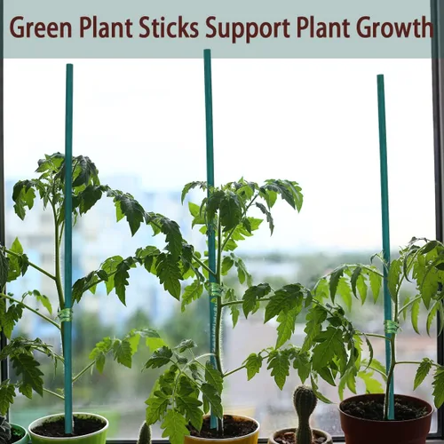 Miniatura 5 de 50 Piezas Palos para Plantas Estacas Verdes para Plantas, Soporte para Plantas Estacas de Jardín para Plantas de Interior y Exterior, GAGINANG