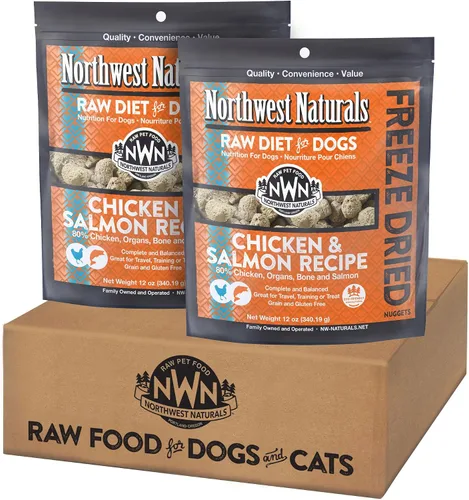 Miniatura 9 de Northwest Naturals Alimento liofilizado para perros de pescado blanco y salmón - Nuggets de tamaño bocado - Sin granos, alta en proteínas, dieta