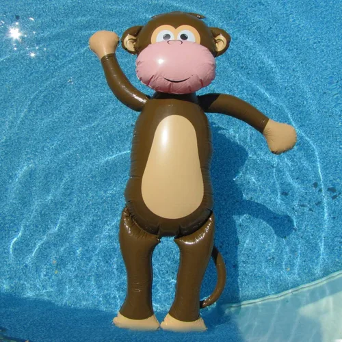Miniatura 5 de Treasure Gurus gigante mono inflable piscina flotador de agua grande niños adultos soplar fiesta juguete zoológico animal