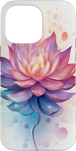 Funda para iPhone 14 Pro Max Lotus Flower Symbol of Beauty and Spirituality Illustration Case