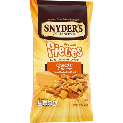 Miniatura 6 de Snyder's of Hanover, piezas de pretzel de queso cheddar, bolsa de 12 onzas (paquete de 3)