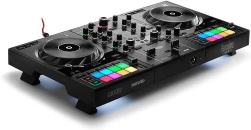 Miniatura 3 de Hercules DJControl Inpulse 500 MK2 Paquete de controlador DJ de 2 canales con estuche, cable de distribución TRS a RCA y paño de pulido Austin