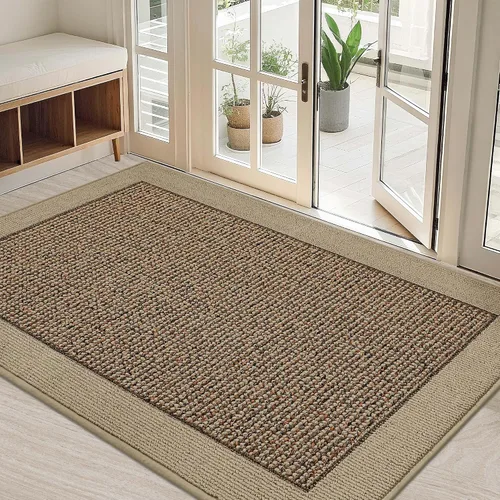 Miniatura 37 de BEQHAUSE Tapete para puerta interior de 20 x 32 pulgadas, tapete antideslizante para entrada, lavable, resistente a la suciedad, tapete